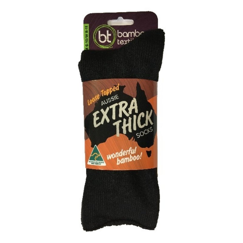 Aussie Extra Thick Loose Topped Bamboo Socks - Men's 6-10