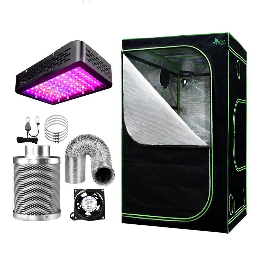 Hydroponic LED Grow Light Kit - 90X90X180cm + 6" Ventilation