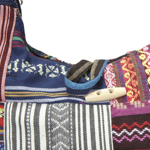 Hippie Patchwork Shoulder Crossbody Bag With Zipper