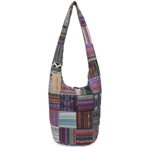 Hippie Patchwork Shoulder Crossbody Bag With Zipper