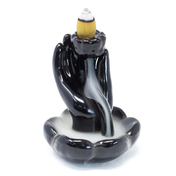 Lotus Hand Waterfalll Backflow Incense Burner | 9cm
