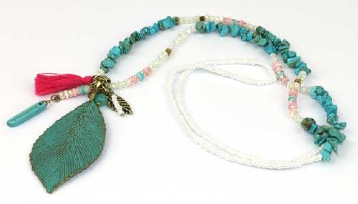 Necklace Leaf Tassel