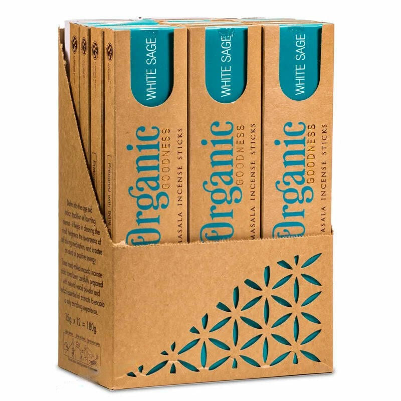 Organic Goodness White Sage Incense Sticks | 180 Grams