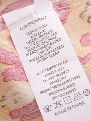 Hippie Floral Kimono Cover-Up | Short Rayon Beach Wrap with Flare Sleeves | Boho Bikini Cover | S–L