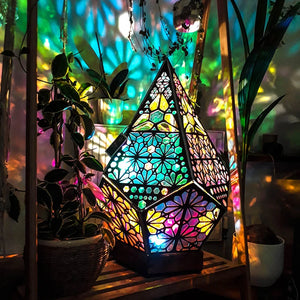 Bohemian Wooden Led Projection Night Lamp