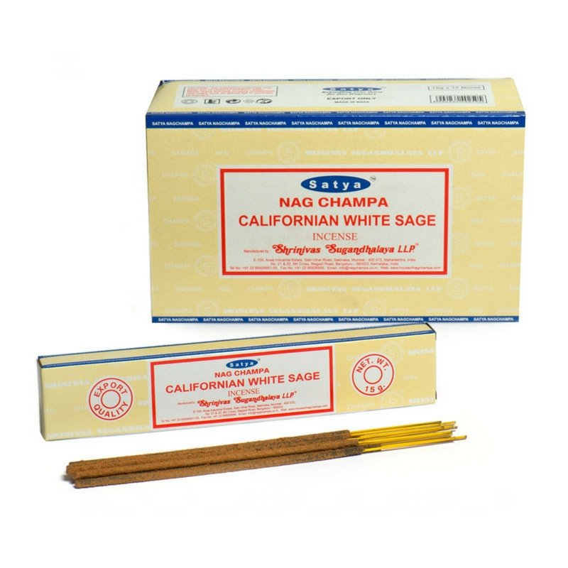 Satya Californian White Sage Incense Sticks - 180 Grams