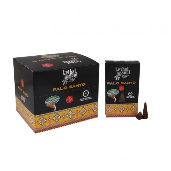 Tribal Soul Palo Santo Backflow Incense Cones | Jumbo Size | 120 Cones