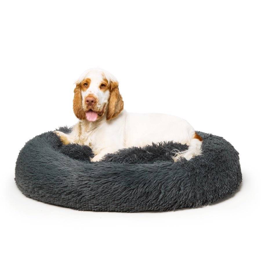 "Nap Time" Calming Dog Bed - Medium - Grey