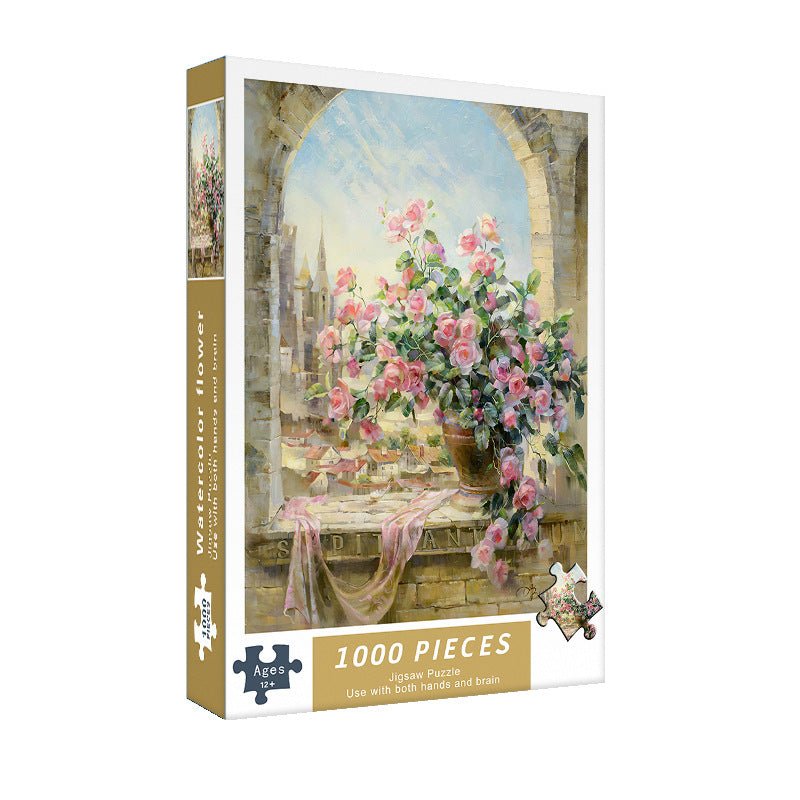 (2 PCS) 1000 - Piece Flower Jigsaw Puzzle | High Difficulty Stress - Relief Toy