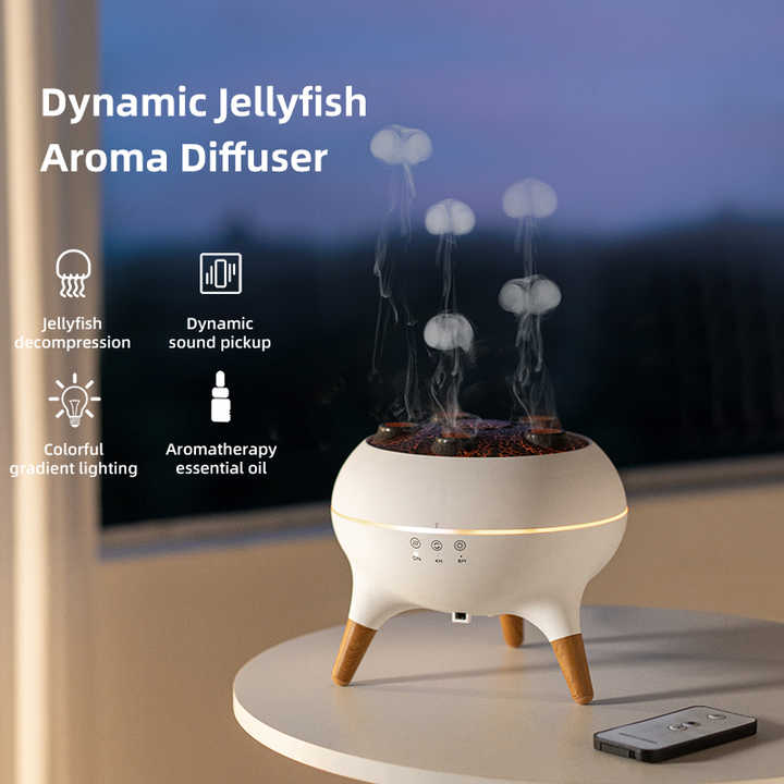 Dynamic Jellyfish Aroma Diffuser | Timer | Ambient Lighting | Adjustable Mist Modes