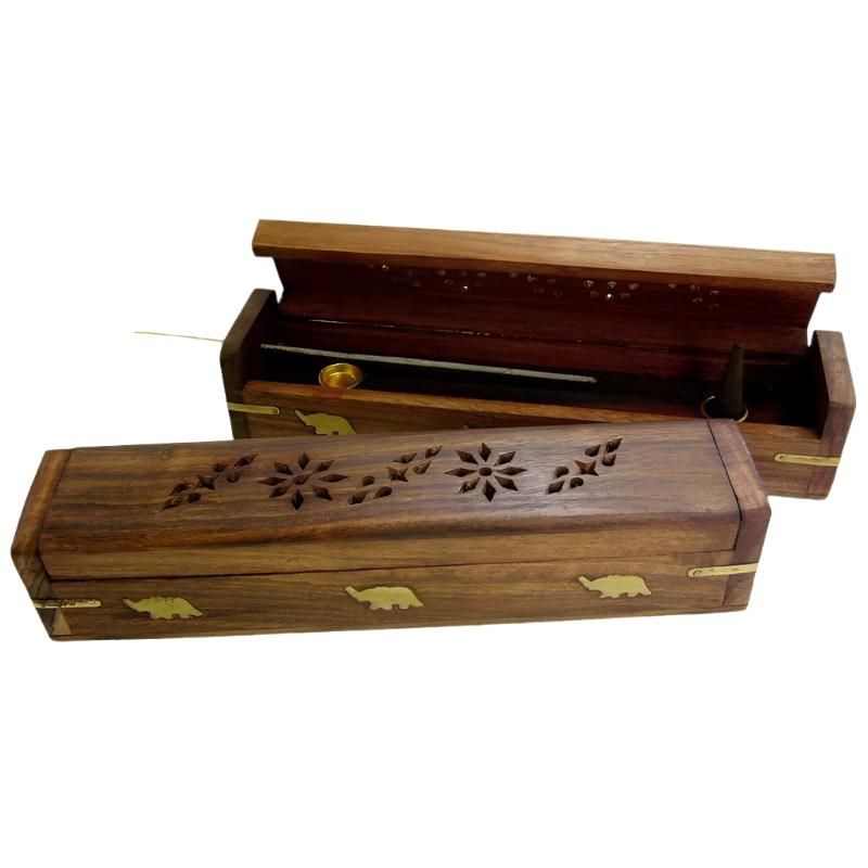 Wooden Incense Holder - 12" Rounded Lid